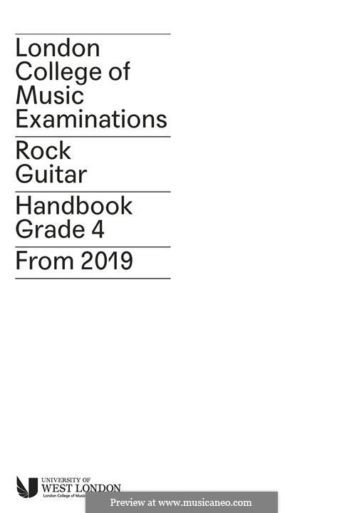 LCME Rock Guitar Handbook 2019 - Grade 4: LCME Rock Guitar Handbook 2019 - Grade 4 by Unknown (works before 1850)