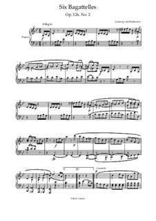 Six Bagatelles for Piano, Op.126: Bagatelle No.2 by Ludwig van Beethoven