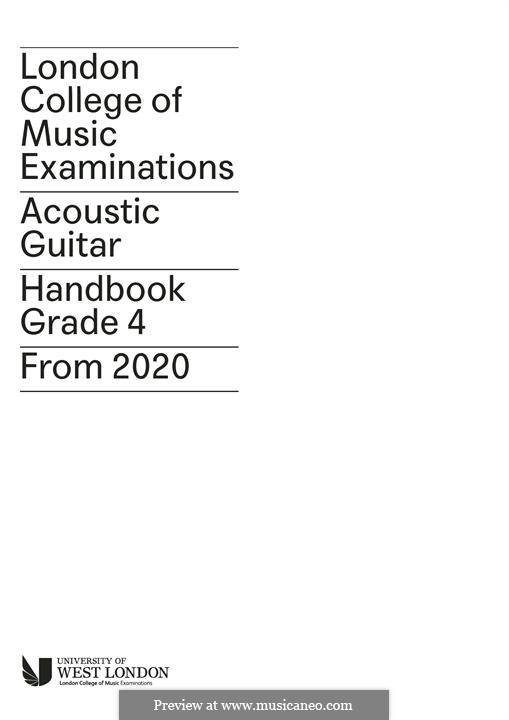 LCME Acoustic Guitar Handbook Grade 4 2020: LCME Acoustic Guitar Handbook Grade 4 2020 by Unknown (works before 1850)
