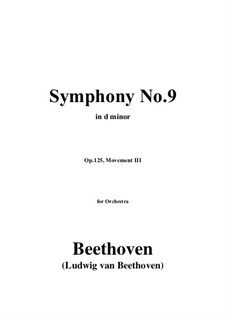 Movement III: Full score, parts by Ludwig van Beethoven