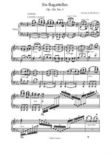 Six Bagatelles for Piano, Op.126: Bagatelle No.3 by Ludwig van Beethoven