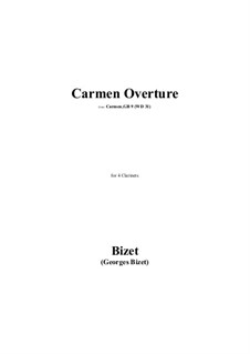 Complete Opera: Overture, for clarinets by Georges Bizet