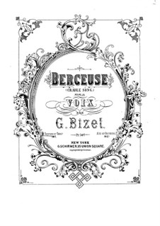 Berceuse (Lullaby): For voice and piano by Georges Bizet