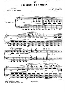 Two Concerti da camera, Op.10: Concerto No.2, for piano solo by Charles-Valentin Alkan