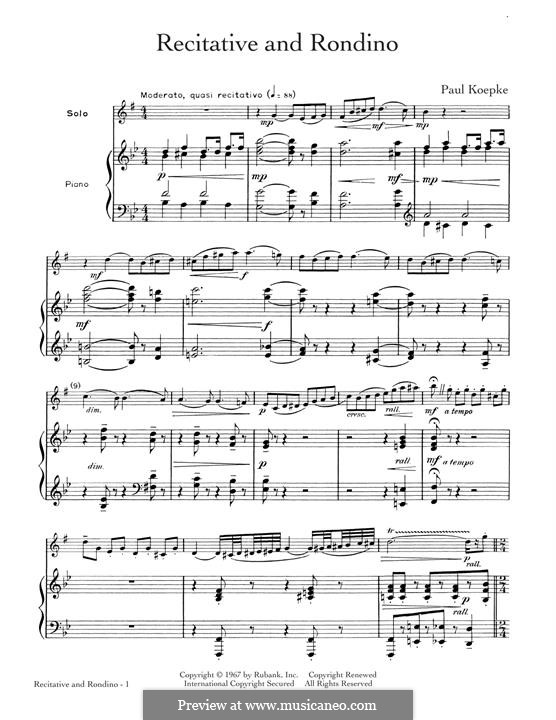 Recitative and Rondino: Recitative and Rondino by Paul Koepke
