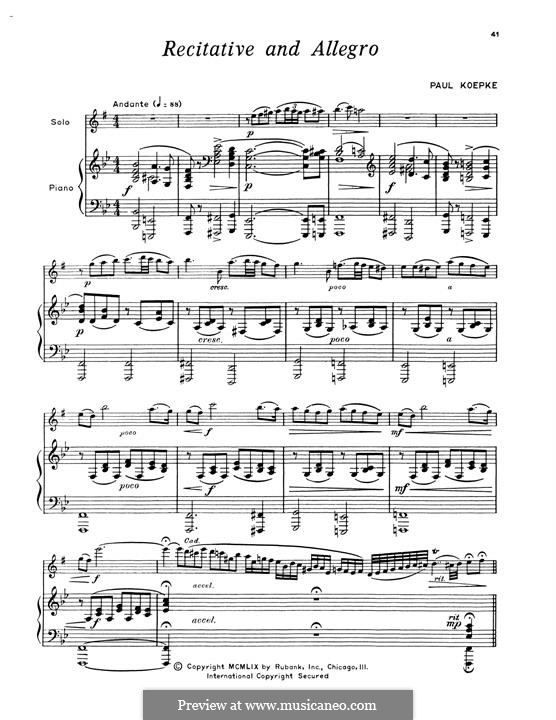 Recitative & Allegro: Recitative & Allegro by Paul Koepke