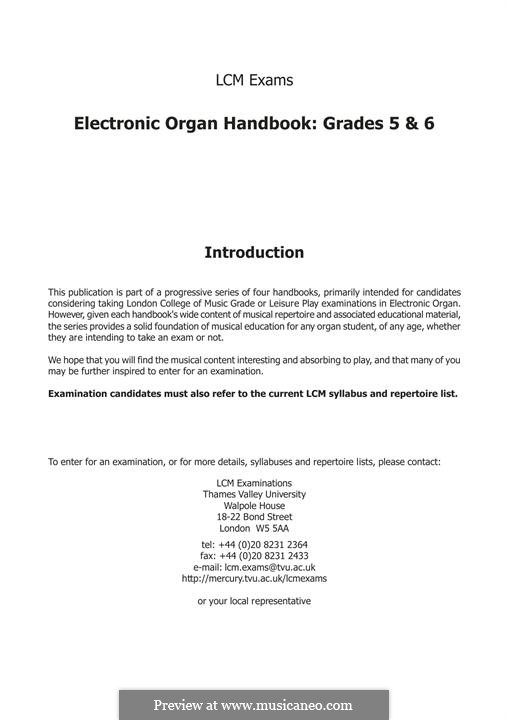 Organ Handbook Grades 5-6 to 2017 (LCME): Organ Handbook Grades 5-6 to 2017 (LCME) by Unknown (works before 1850)