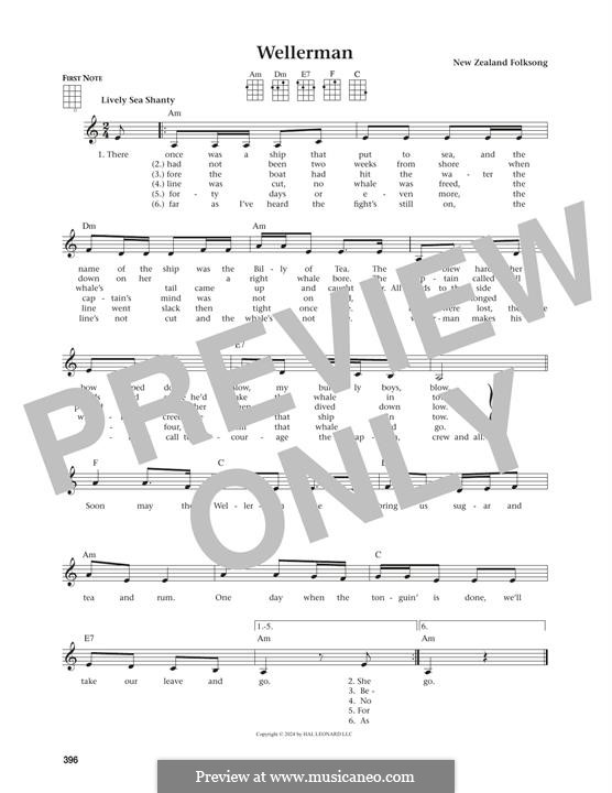 Wellerman: For ukulele by folklore