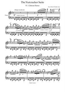 No.6 Chinese Dance: For piano by Pyotr Tchaikovsky