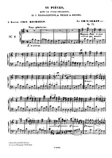Eleven Pieces in Religious Style and Transcription on 'Messiah' by Handel, Op.72: Piece No.1 by Charles-Valentin Alkan