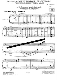 Three Grand Etudes, Op.76: Etude No.2 (Introduction, variations et finale) by Charles-Valentin Alkan