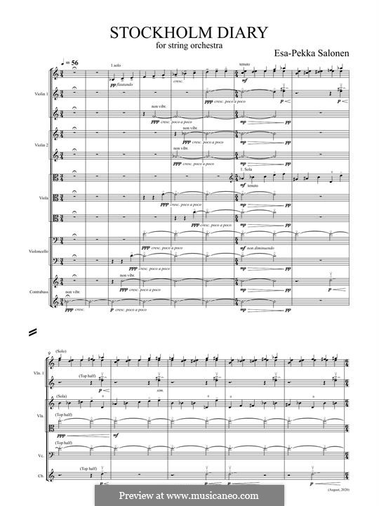 Stockholm Diary (Study Score): Stockholm Diary (Study Score) by Esa-Pekka Salonen