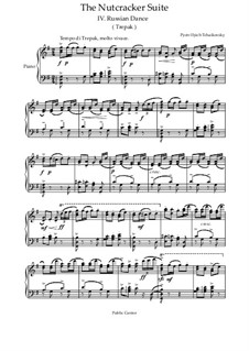 No.4 Russian Dance (Trepak): For piano by Pyotr Tchaikovsky