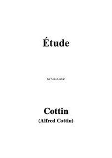 Etude: For guitar by Alfred Cottin