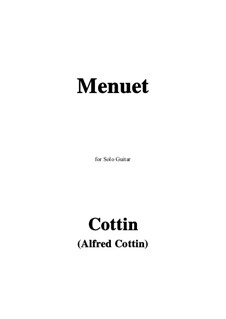 Menuet: Menuet by Alfred Cottin