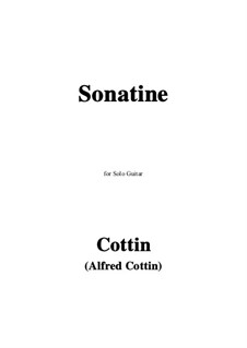 Sonatina in C Major: For guitar by Alfred Cottin