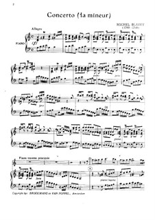 Concerto for Flute and Orchestra in A Minor: Arrangement for flute and piano by Michel Blavet