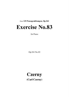No.80-89: Exercise No.83 by Carl Czerny