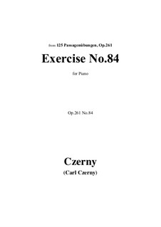 No.80-89: Exercise No.84 by Carl Czerny