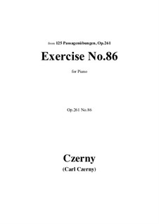 No.80-89: Exercise No.86 by Carl Czerny