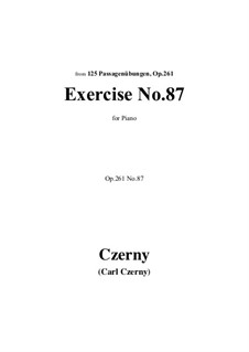 No.80-89: Exercise No.87 by Carl Czerny