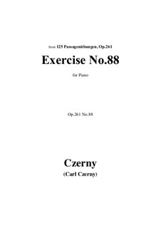 No.80-89: Exercise No.88 by Carl Czerny