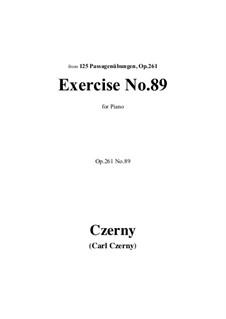 No.80-89: Exercise No.89 by Carl Czerny
