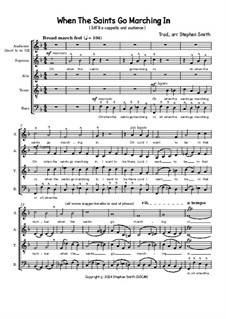 When the Saints Go Marching in: For mixed choir by folklore