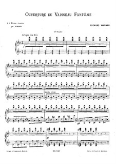 Fragments: Ouverture, for two pianos four hands by Richard Wagner