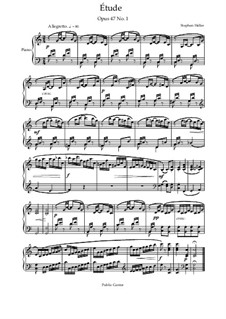Twenty-Five Etudes, Op.47: Etude No.1 by Stephen Heller