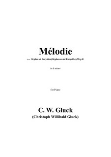 Melody: For piano by Christoph Willibald Gluck