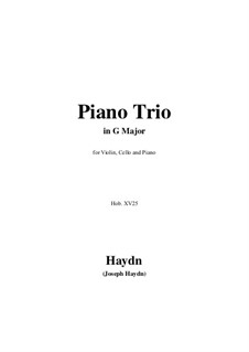 Piano Trio No.39 in G Major, Hob.XV/25: Full score, solo parts by Joseph Haydn