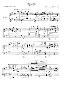 Suite for Piano, Op.4: No.2 Minuet by Nikolay Amani