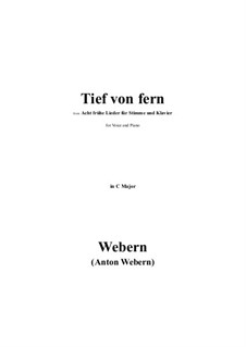 Tief von fern: C Major by Anton Webern