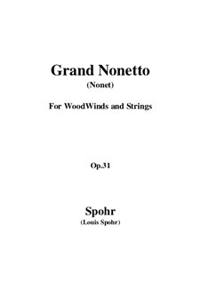 Grand Nonet, Op.31: Full score, parts by Louis Spohr
