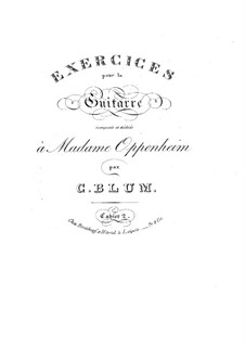 Exercises for Guitar: Book II by Carl Wilhelm August Blum