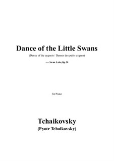 No.27 Danses des petits cygnes: For piano by Pyotr Tchaikovsky