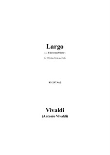 Violin Concerto No.4 in F Minor 'L'inverno', RV 297: Largo, for 2 Violins, Viola and Cello by Antonio Vivaldi