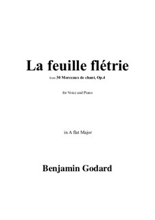 Thirty Songs, Op.4: No.23 La feuille flétrie in A flat Major by Benjamin Godard