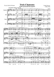 Three Songs, L.92: No.1 Dieu! qu'il la fait bon regarder by Claude Debussy
