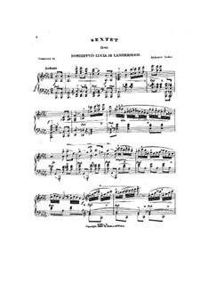 Lucia di Lammermoor: Sextet, for piano by Gaetano Donizetti