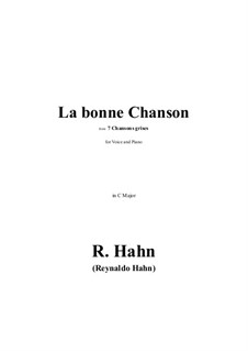 La bonne Chanson in C Major: La bonne Chanson in C Major by Reynaldo Hahn