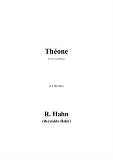Théone in E flat Major: Théone in E flat Major by Reynaldo Hahn
