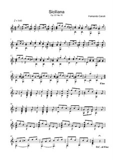 Twenty-Four Pieces, Op.121: No.15 Siciliana by Ferdinando Carulli