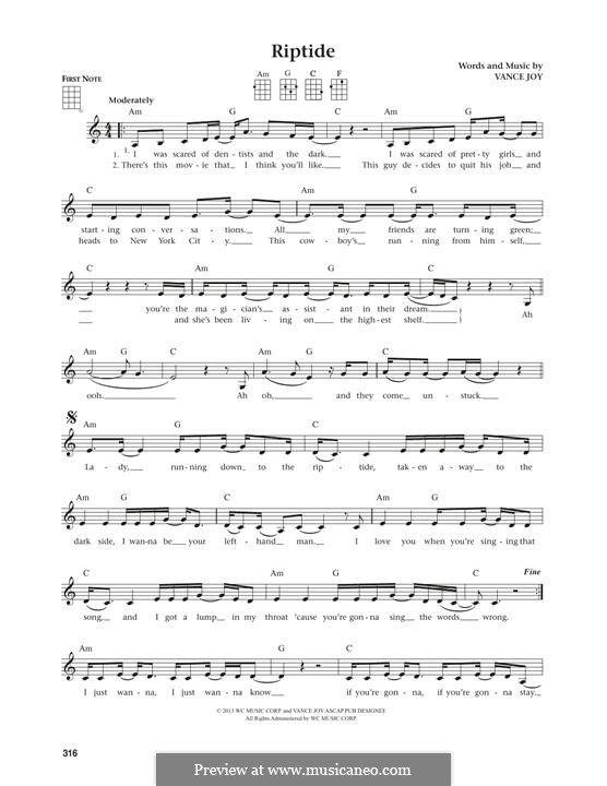Riptide: For ukulele by Vance Joy