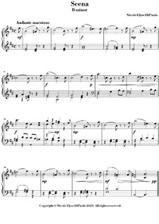 Scena in B minor - Evocative Early Intermediate Piano Piece in Operatic Style: Scena in B minor - Evocative Early Intermediate Piano Piece in Operatic Style by Nicole DiPaolo