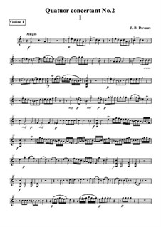 Quatuor concertant No.2: Parts by Jean-Baptiste Davaux