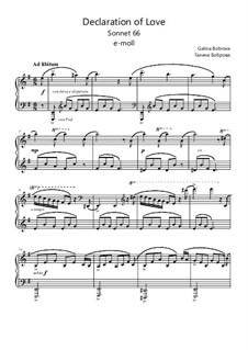 Declaration of Love, vol.2: Sonnet 66 by Galina Bobrova