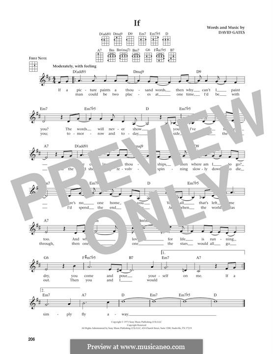 If (Bread): For ukulele by David Gates