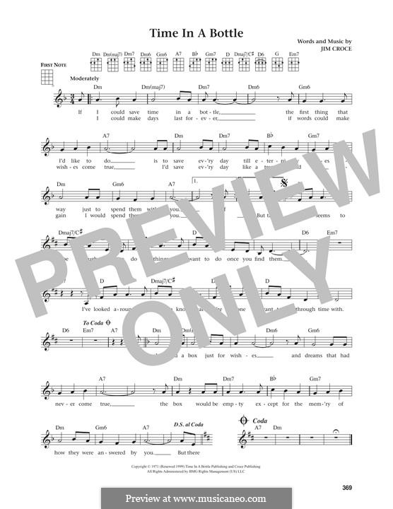Time in a Bottle: For ukulele by Jim Croce